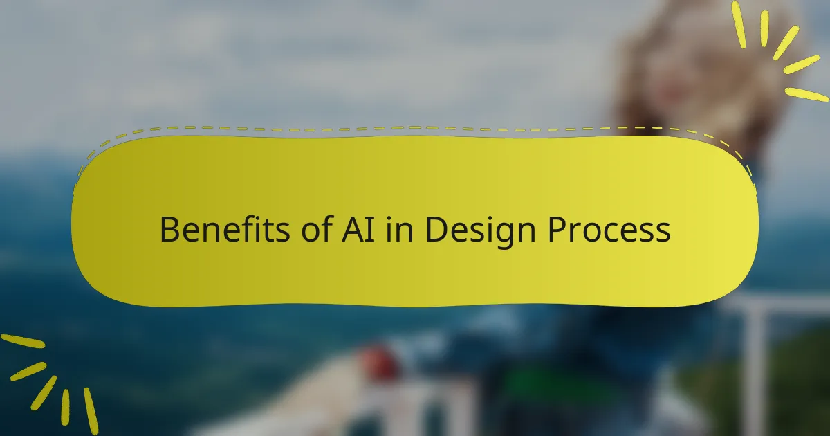 Benefits of AI in Design Process