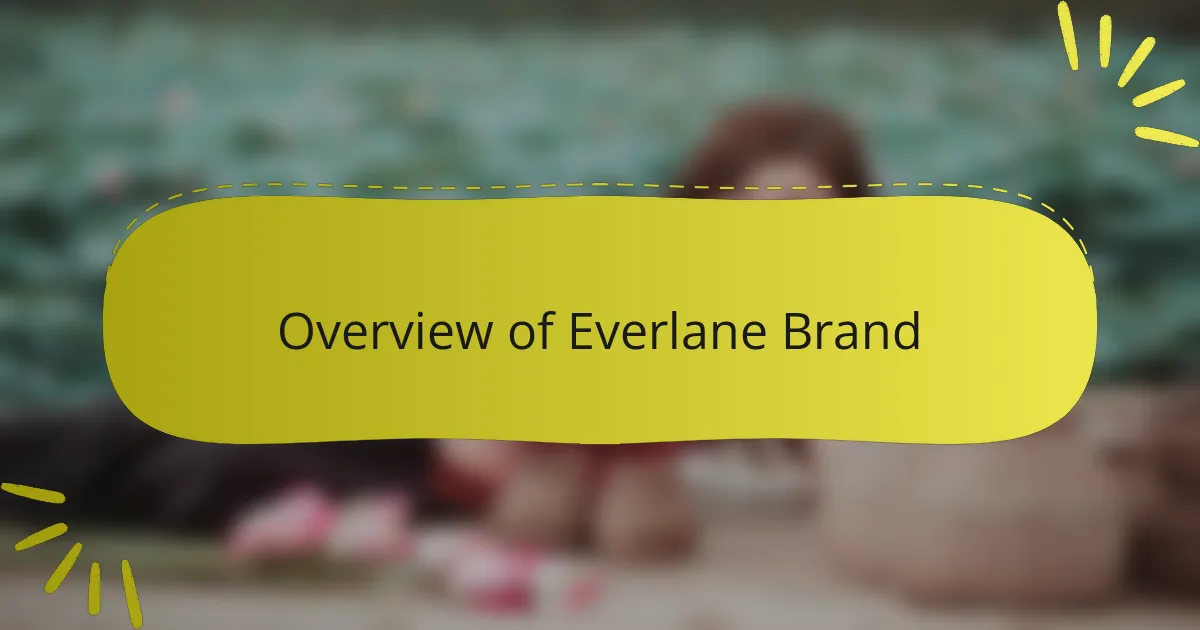 Overview of Everlane Brand