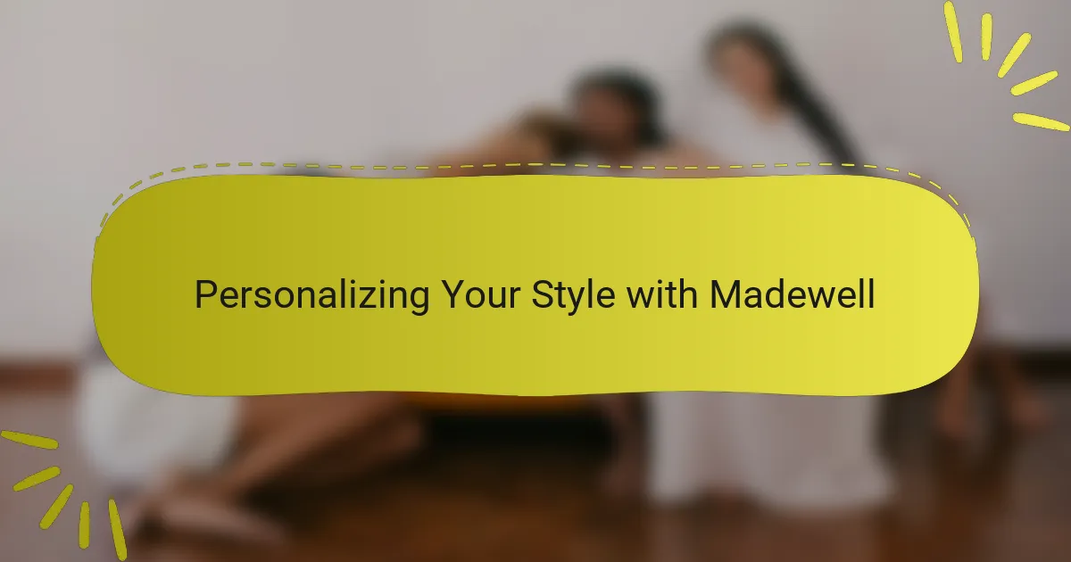Personalizing Your Style with Madewell
