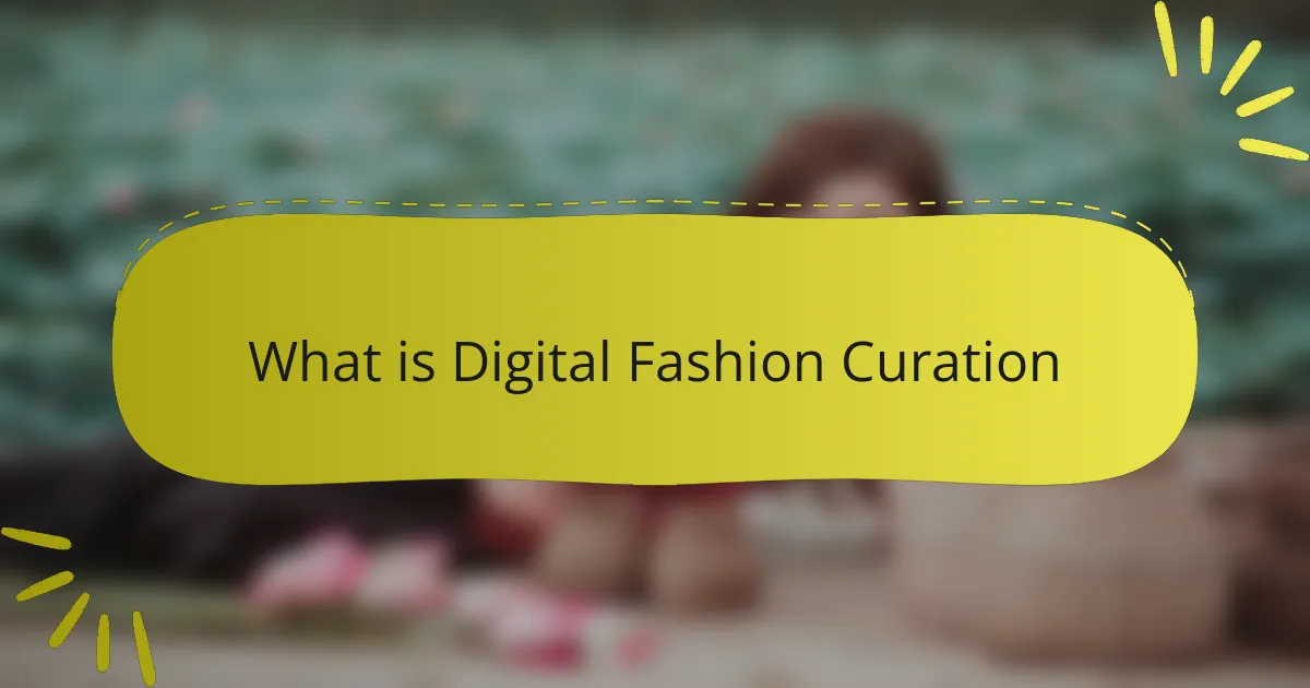 What is Digital Fashion Curation